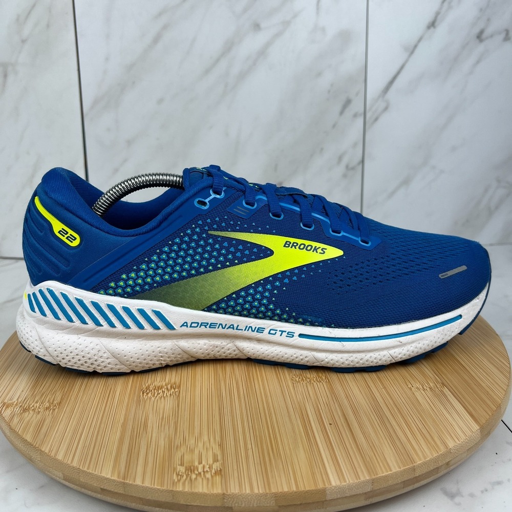 Brooks Adrenaline GTS 22 Mens Size 11.5 D Blue Nightlife White Running Shoes